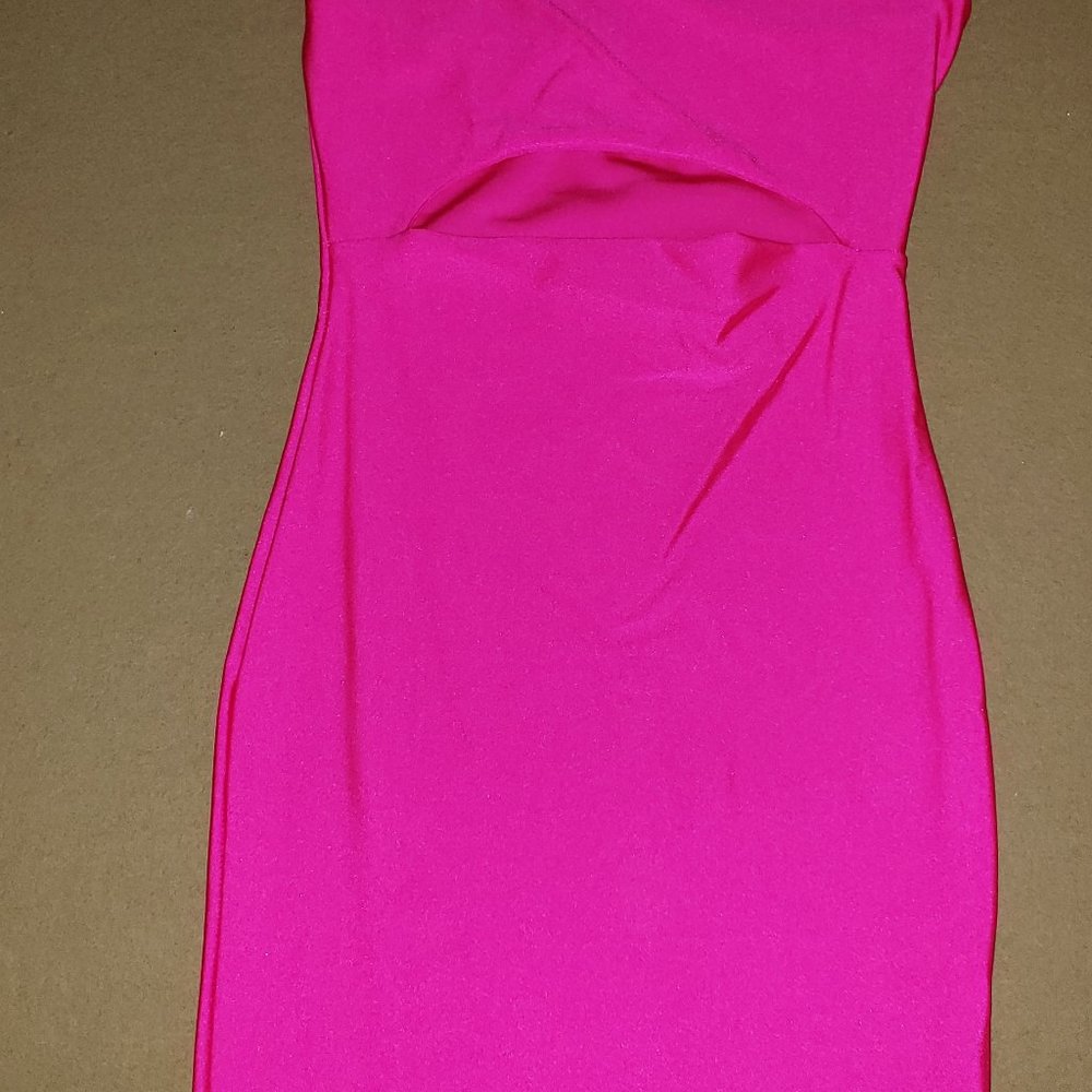 Cut to the Chase Hot Pink Spaghetti Mini Dress